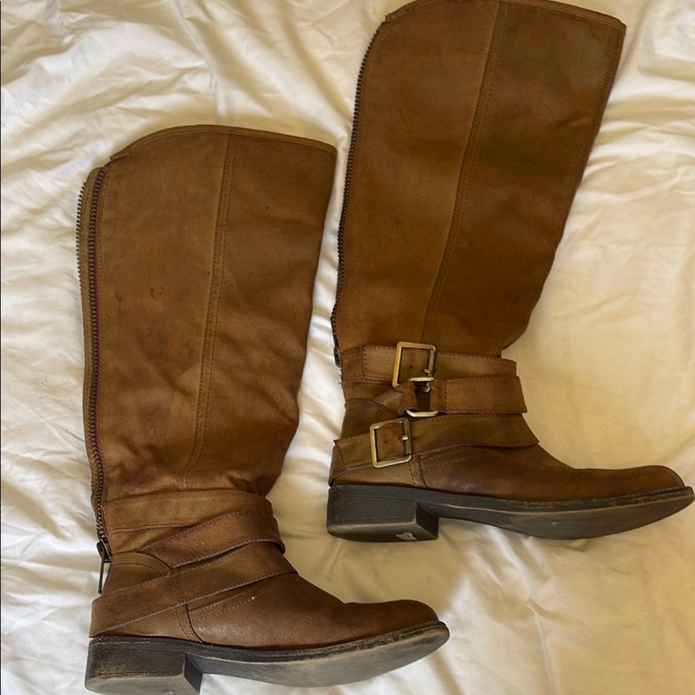 Madden Girl Brown Knee-High Boots